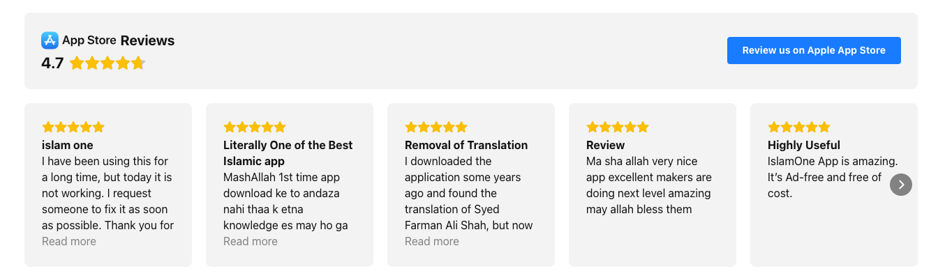 iOS App Store ratings